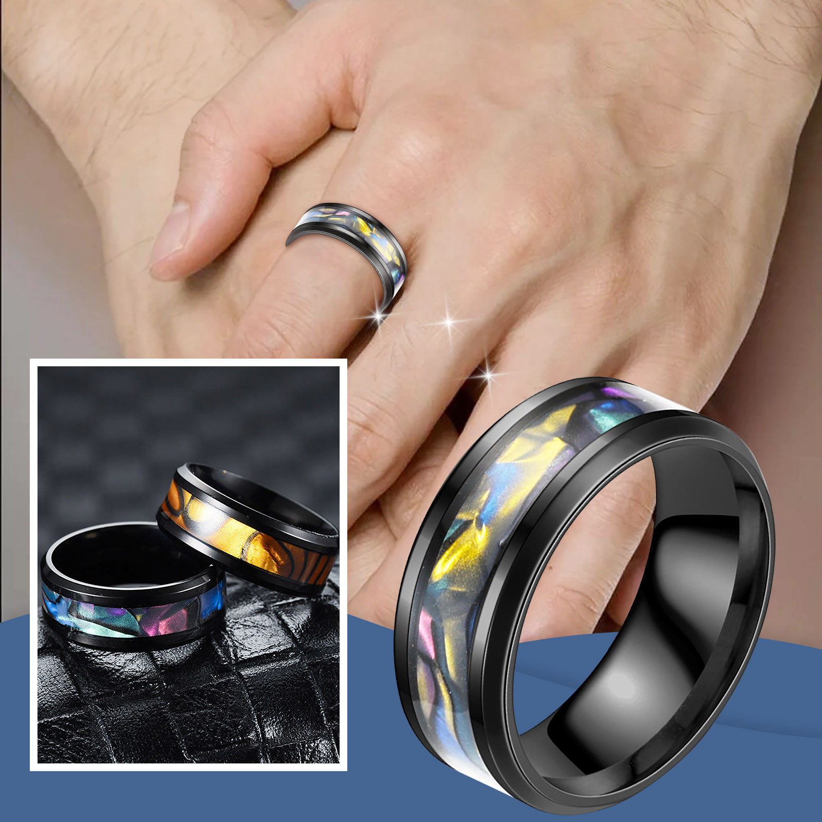 simu Stainless Steel Rings for Men Women Titanium Ring Men Popular  Exquisite Ring Simple Fashion Jewelry Popular Accessories Everyday Ring for  Women
